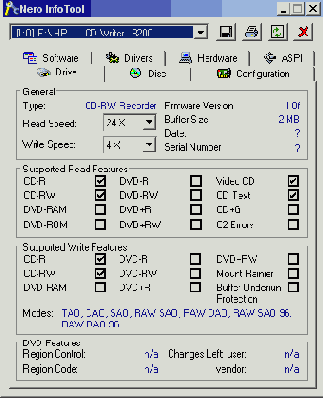 Nero InfoTool