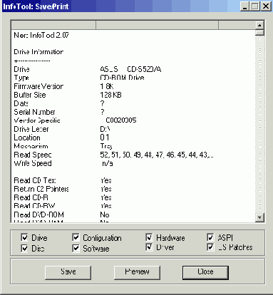 Nero InfoTool